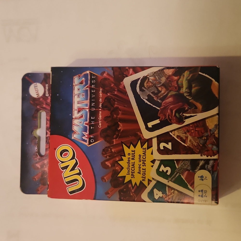 Masters of the Universe Uno game. New still sealed MOTU